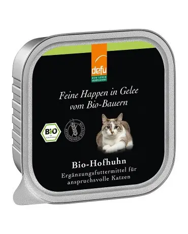 Defu BIO Hofhuhn in Gelee Nassfutter für Katzten