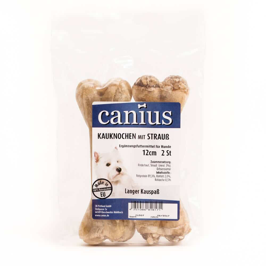 Canius Hundesnacks Kauvergnügen Strauß 12cm 2er