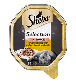 Sheba Nassfutter für Katzen Schale Selection in Sauce - mit Geflügelhäppchen