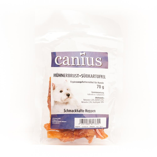 Canius Hundesnacks Hühnerbrust und Süßkartoffeln 70g