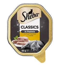 Sheba Nassfutter für Katzen Schale Classics - in Pastete Geflügel Cocktail