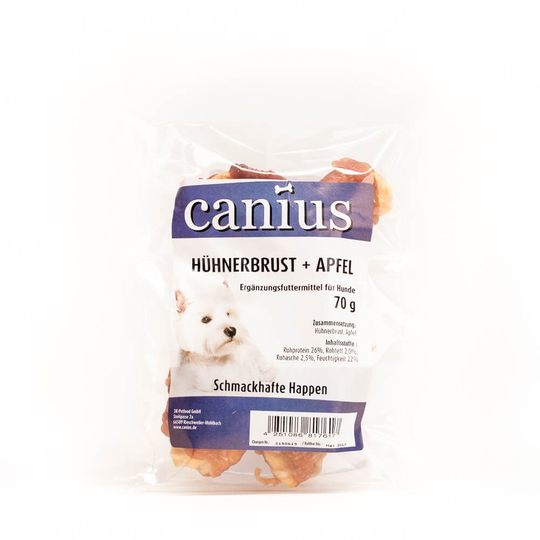 Canius Hundesnacks Hühnerbrust und Apfel 70g