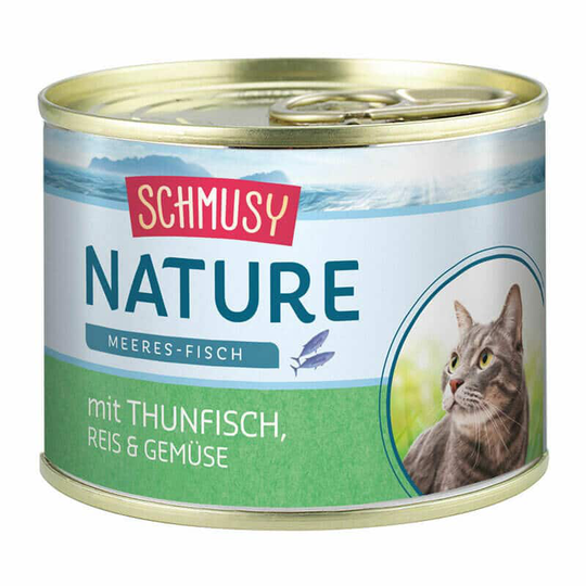 Schmusy Nassfutter Nature Meeres-Fisch Dosen Thunfisch mit Reis