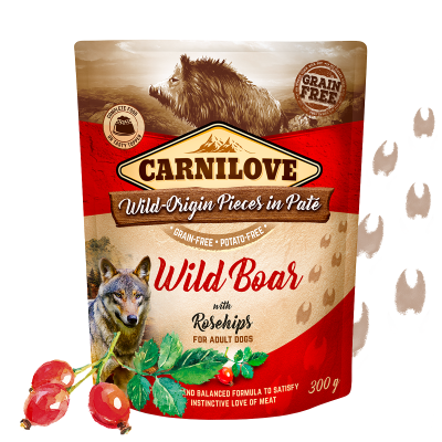 Carnilove Nassfutter für Hunde Adult Beutel Wildschwein & Hagebutten