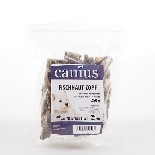 Canius Hundesnacks Fischhaut Zopf 6x 250 g