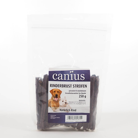 Canius Hundesnacks Rinderbrust Streif 250g