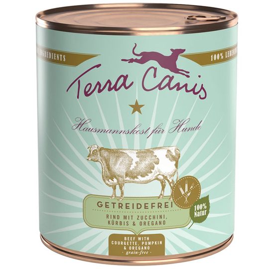 Terra canis Nassfutter für Hunde Getreidefrei Rind