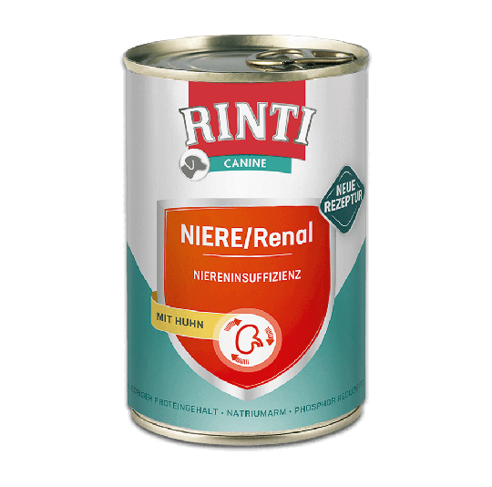 Rinti Canine Nassfutter für Hunde Dose Niere / Renal Huhn