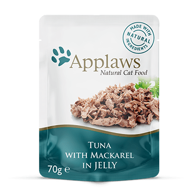 Applaws Nassfutter für Katzen Portionsbeutel Thunfisch+Makrele in Gelee 70 g