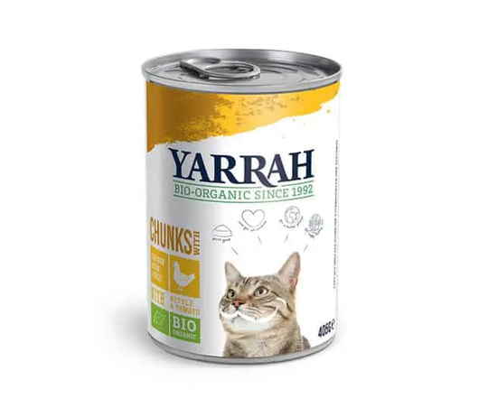 Yarrah Bio Katzen Nassfutter Bröckchen Huhn