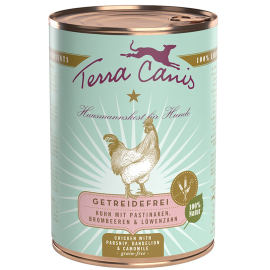 Terra Canis Nassfutter für Hunde Getreidefrei Huhn