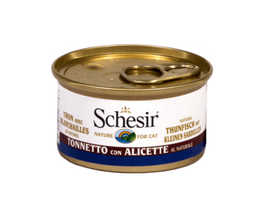 Schesir Nassfutter für Katzen Dosen Natural Thunfisch kl. Sard. Reis