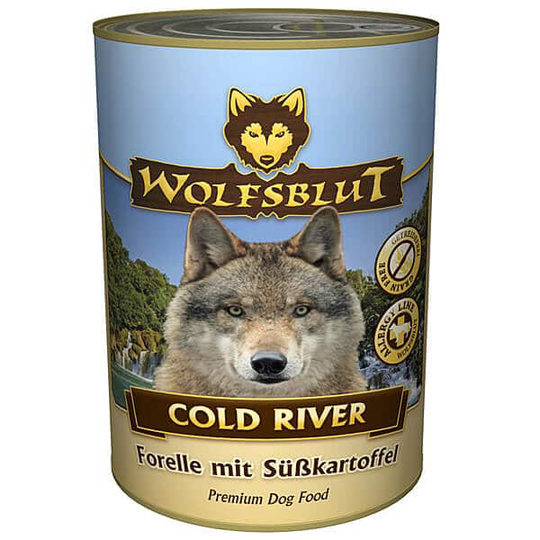Wolfsblut Nassfutter für Hunde Cold River Forelle & Süßkartoffel