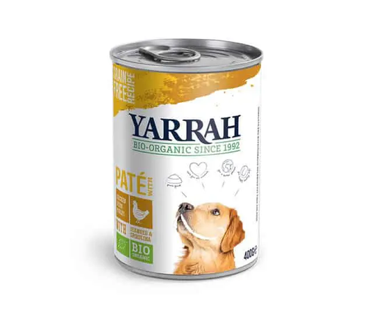 Yarrah Bio Hunde Nassfutter Paté mit Huhn, Seetang und Spirulina