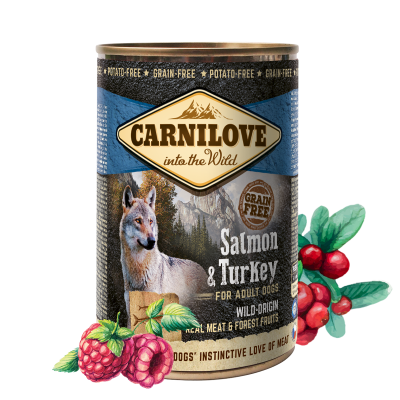 Carnilove Nassfutter für Hunde Adult Dose Salmon & Turkey