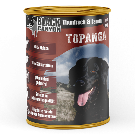 Black Canyon Nassfutter für ausgewachsene Hunde - Sparpaket : 12 x 410g - Lamm
