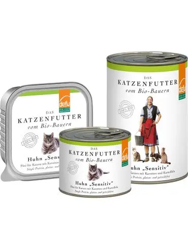 Defu BIO Huhn Sensitiv Pâté Nassfutter für Katzen - 100g