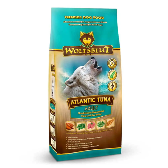 Wolfsblut Trockenfutter für Hunde Atlantic Tuna Adult - Thunfisch mit Meeressalat