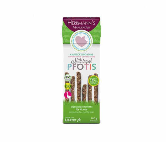 Herrmanns PFOTIS BIO Kausticks Gans für Hunde