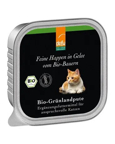 Defu BIO Grünlandpute in Gelee Nassfutter für Katzen