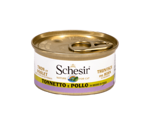 Schesir Nassfutter für Katzen Thunfisch und Hühnerfilet