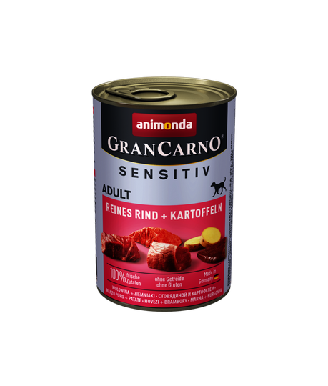 Animonda GranCarno Hunde Nassfutter Adult Sensitive Reines Rind+Kartoffeln