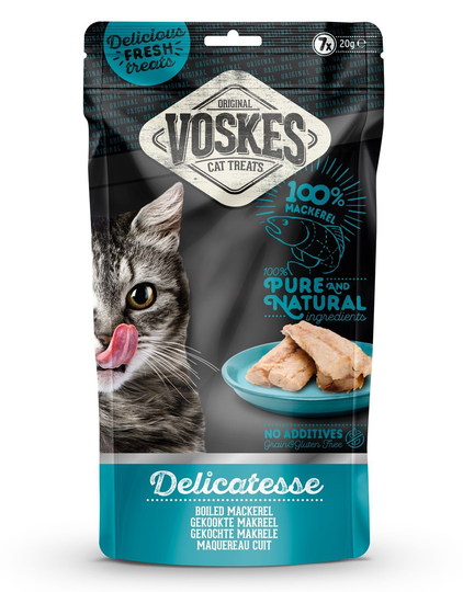 VOSKES SNACKS Katze Snacks gekochte Makrele 140 g