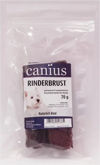 Canius Hundesnacks Rinderbrust getrocken. 70g