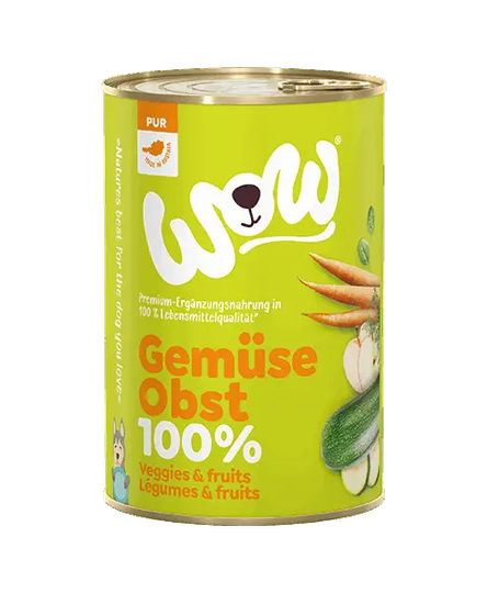 WOW Nassfutter für Hunde 100 % GEMÜSE & OBST