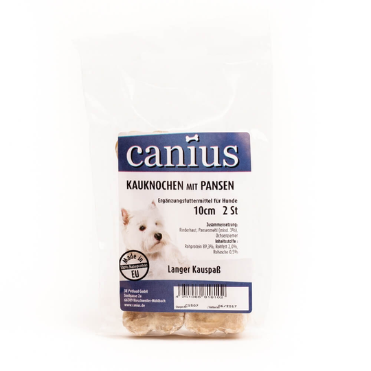 Canius Hundesnacks Kauvergnügen Pansen 10cm 2er