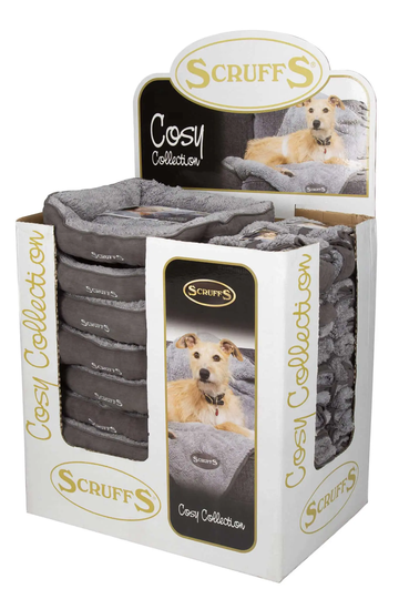 Display Scruffs Cosy Combo Box Bed (10st) Blanket (20st) - Burgundy or Grey