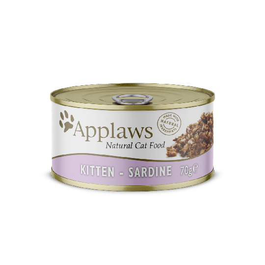 Applaws Nassfutter für Katzen Dose Kitten mit Sardine 24x 70 g