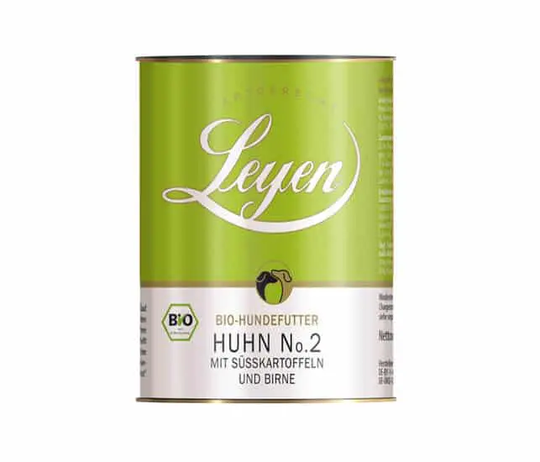 Leyen Bio Huhn No.2 mit Süßkartoffeln und Birne Nassfutter für Hunde - 410g