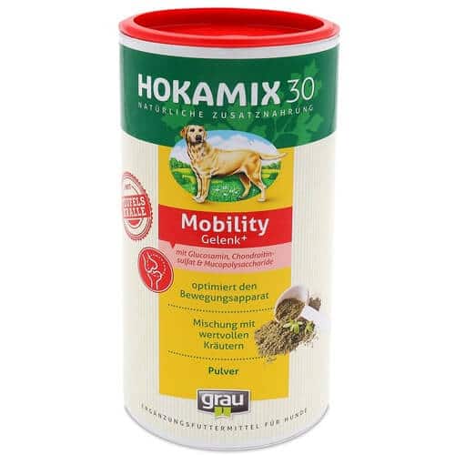 Grau Tiernahrung HOKAMIX30 Mobility Pulver für Hunde unterstützt Gelenke