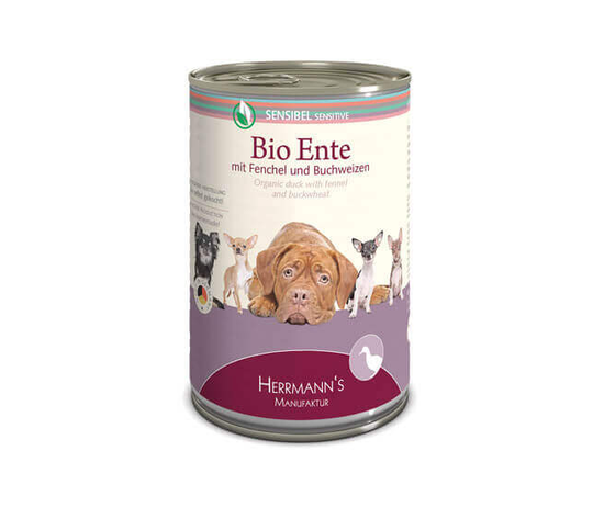 Herrmanns Sensible BIO Hunde Nassfutter Ente - 800g