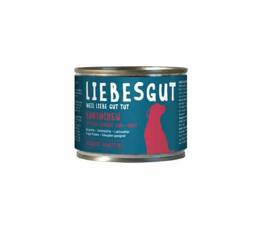 Liebesgut Kaninchen mit BIO Gemüse und BIO Obst (Sensitiv für Hunde) - 400 g