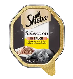 Sheba Nassfutter für Katzen Schale Selection in Sauce - Häppchen mit Huhn
