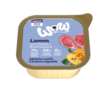 WOW Hunde Nassfutter ADULT LAMM MIT KÜRBIS