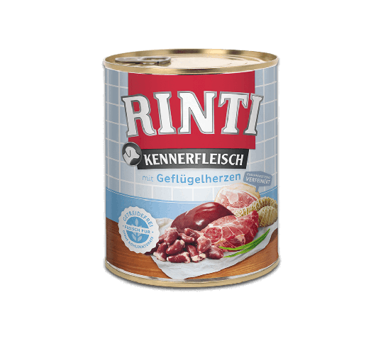 Rinti Kennerfleisch HundeNassfutter-Dose Geflügelherzen