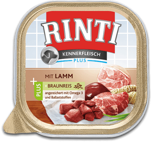 Rinti Kennerfleisch Nassfutter für Hunde Lamm + Braunreis
