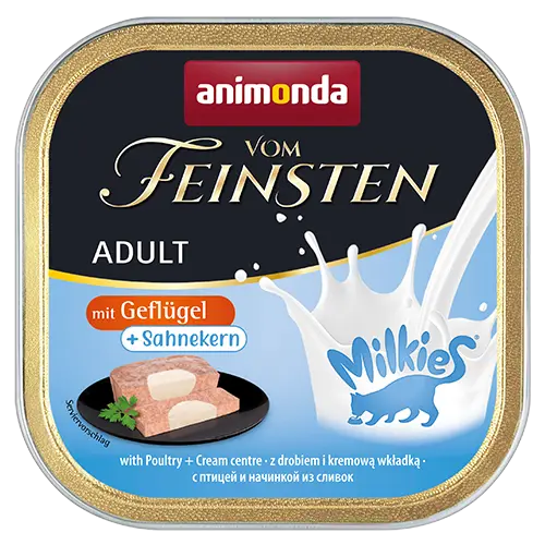 Animonda Feinsten Katzen Nassfutter- Adult- Geflügel + Sahnekern