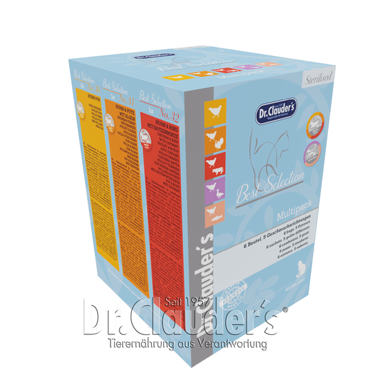 Dr Clauder Nassfutter für Katzen Best Selection Multipack Sterilised