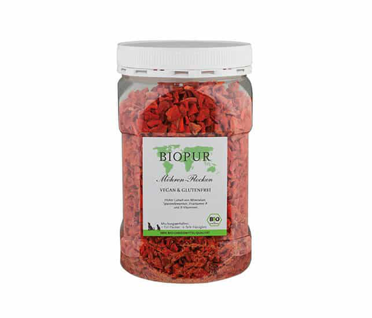 BIOPUR Bio Möhren-Flocken für Hunde und Katzen - 270g