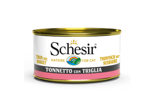 Schesir Nassfutter für Katzen Dosen Jelly Thunfisch+Seebarbe