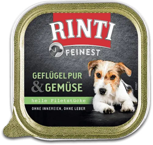 Rinti Feinest Nassfutter für Hunde Geflügel Pur Gemüse