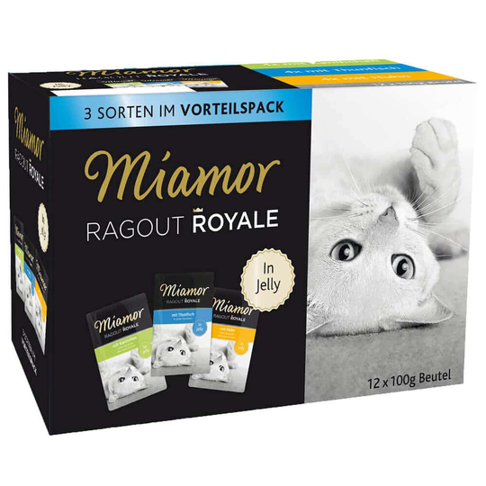 Miamor Nassfutter Ragout Royale in Jelly Multibox Huhn Thunfisch und Kaninchen