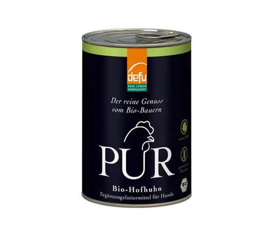 Defu Nassfutter für Hunde BIO PUR Hofhuhn